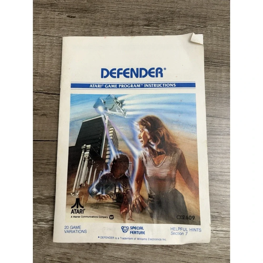 Atari Defender CX2609 Game Instructions Manual Only