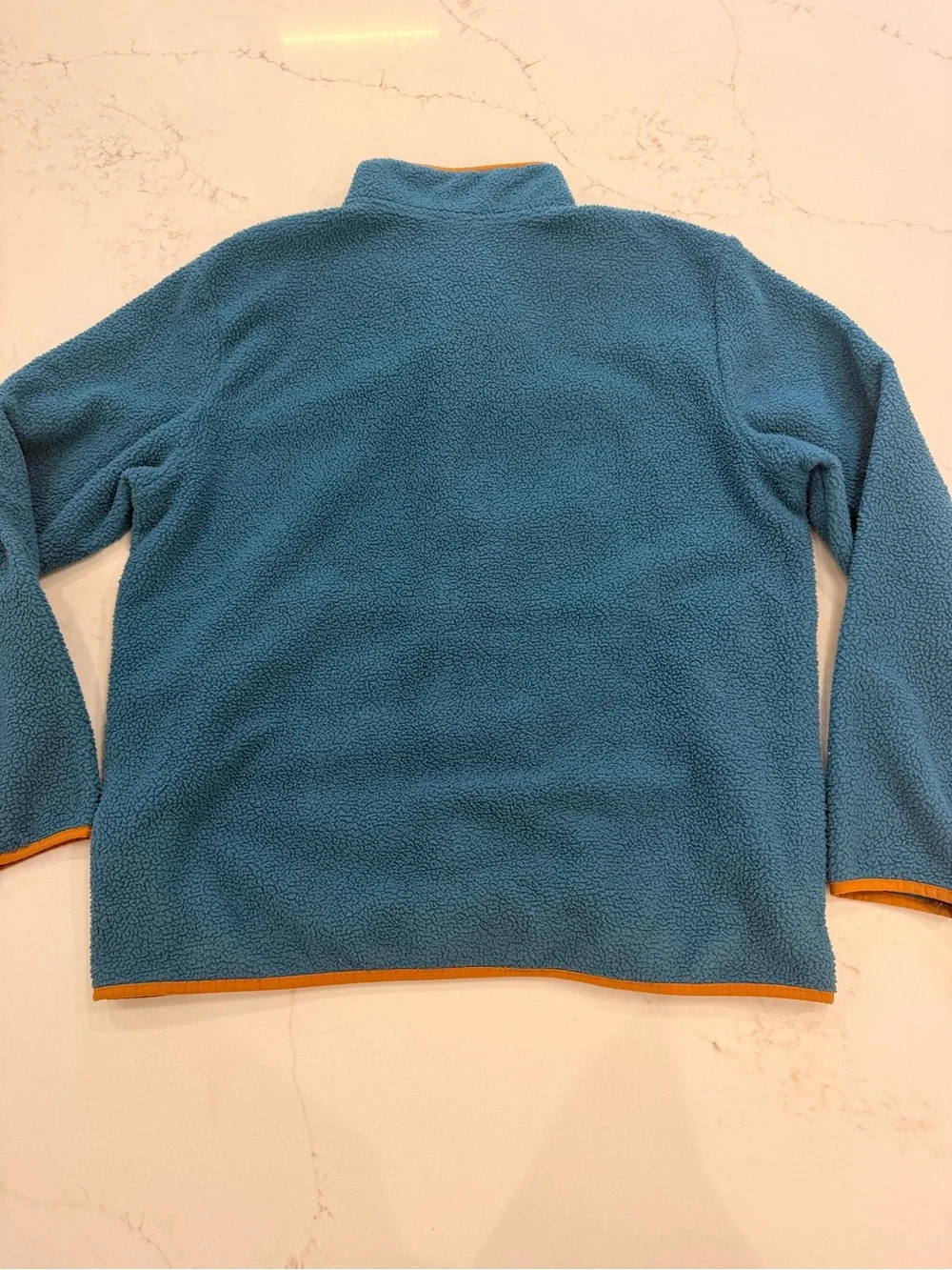 The North Face Men’s XL Teal Blue Orange Trim Full Zip Fleece Jacket
