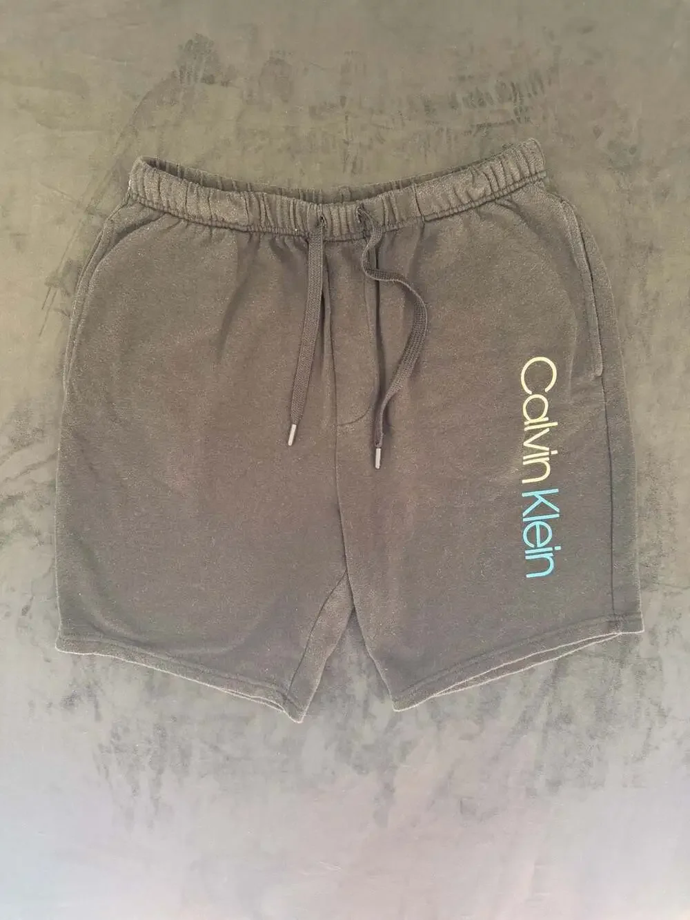 Calvin Klein Men's Black Logo Drawstring Lounge Shorts
