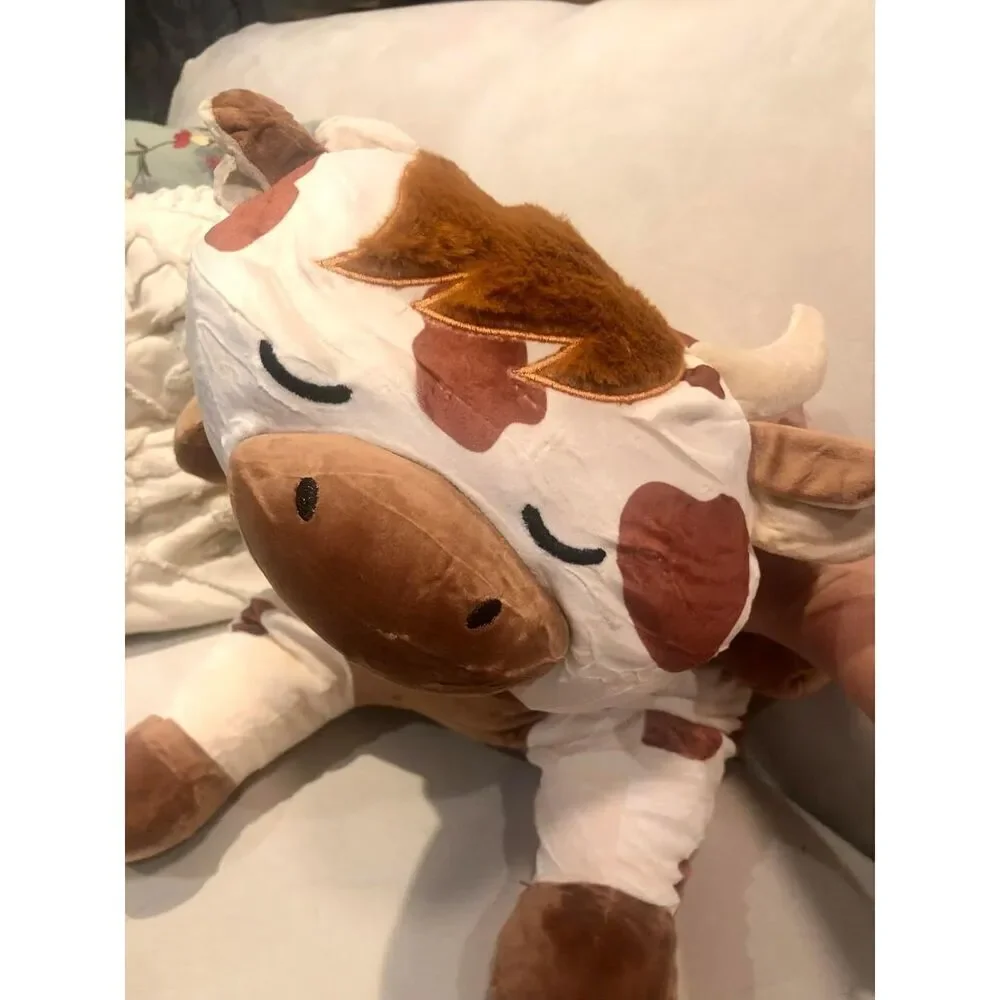 30'' Auspicious Beginning Giant Cute Spotted Highland Cow Plush Stuffed Animal