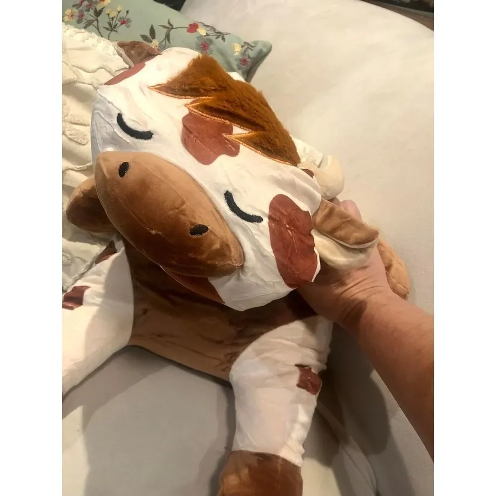 30'' Auspicious Beginning Giant Cute Spotted Highland Cow Plush Stuffed Animal