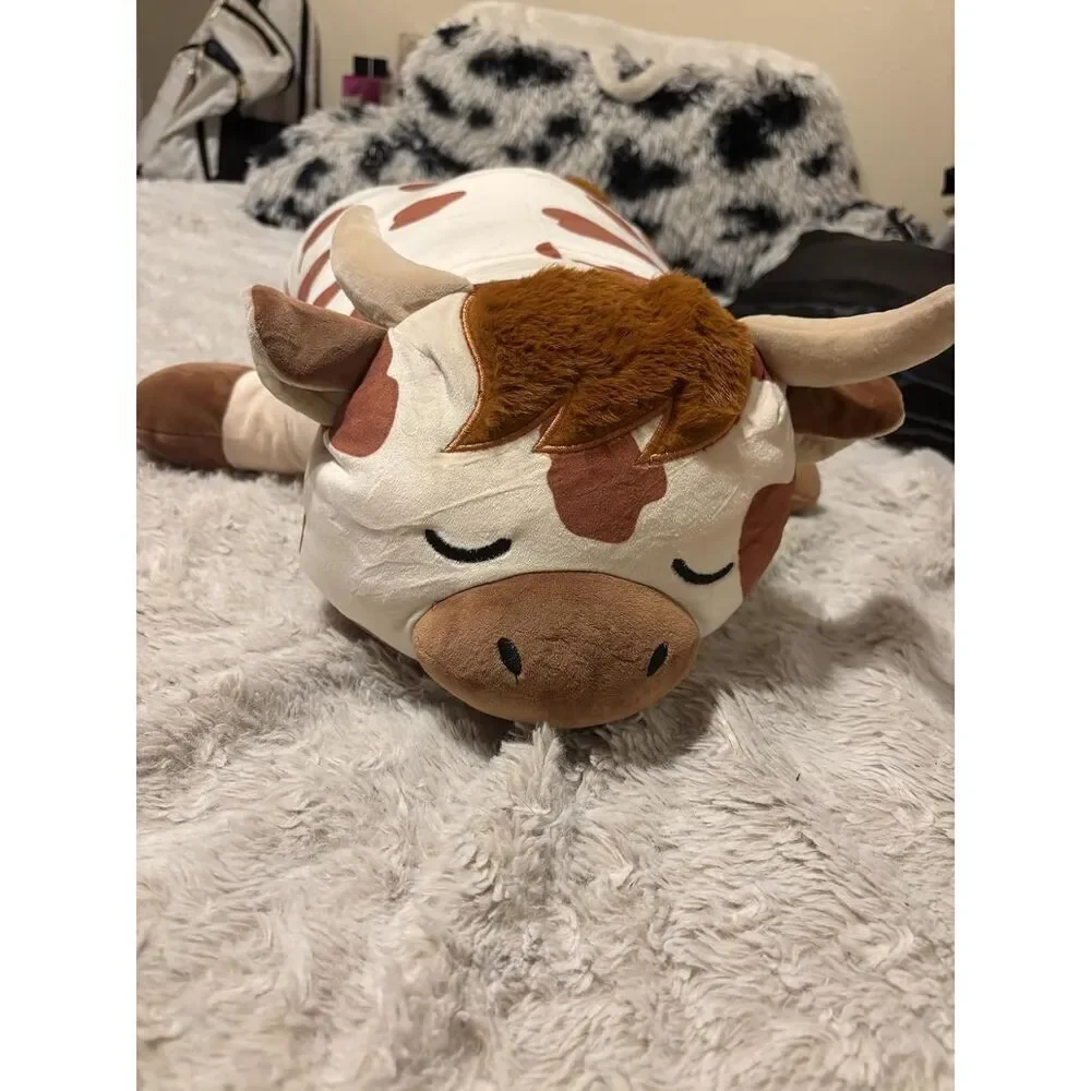 30'' Auspicious Beginning Giant Cute Spotted Highland Cow Plush Stuffed Animal