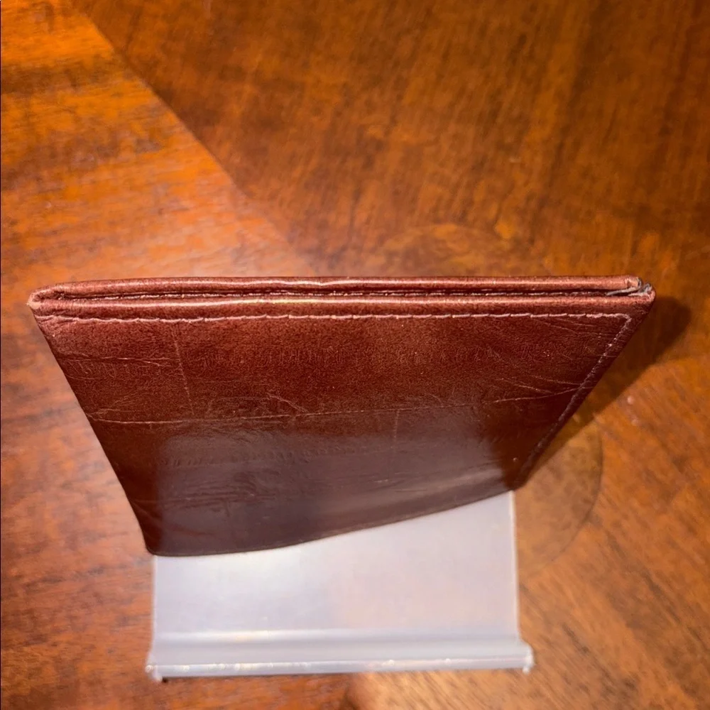 Craft  Wallet  Top grain cowhide Leather Unisex  Eel skin pattern print NWOT