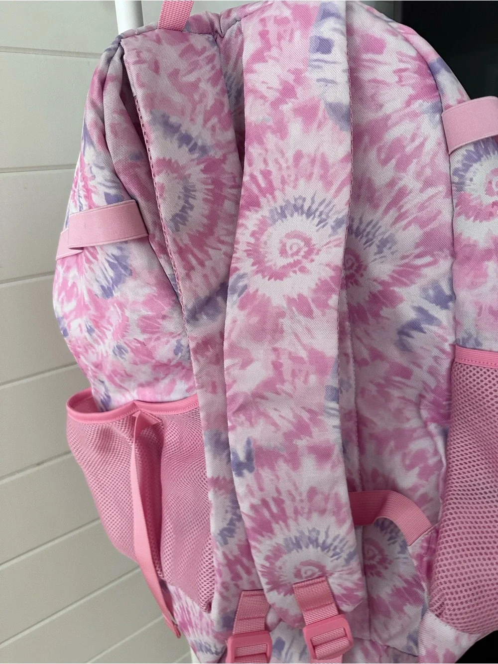 Girl’s Softball Pink & Lavender Tie-Dye Backpack