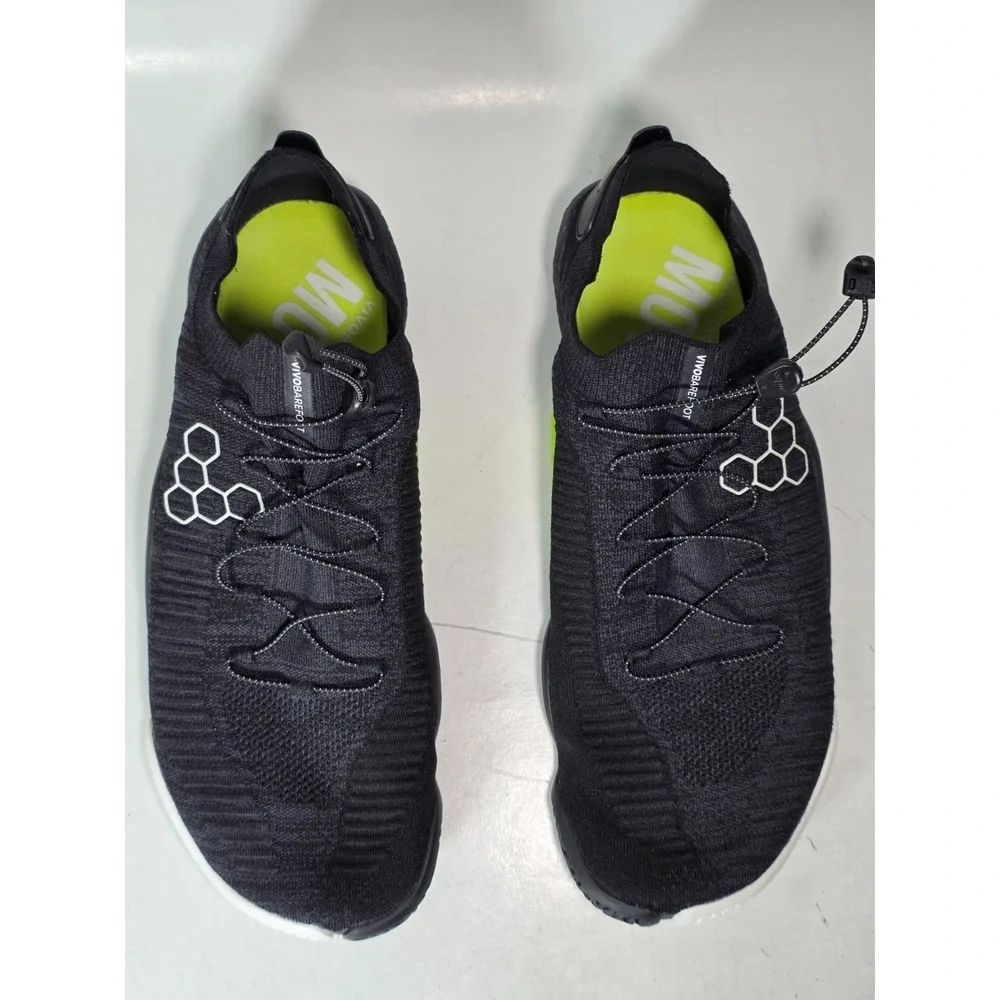 VivoBarefoot Motus Flex Men's Athletic Shoes Size 14 EU 48 Black‎ Neon Sneakers