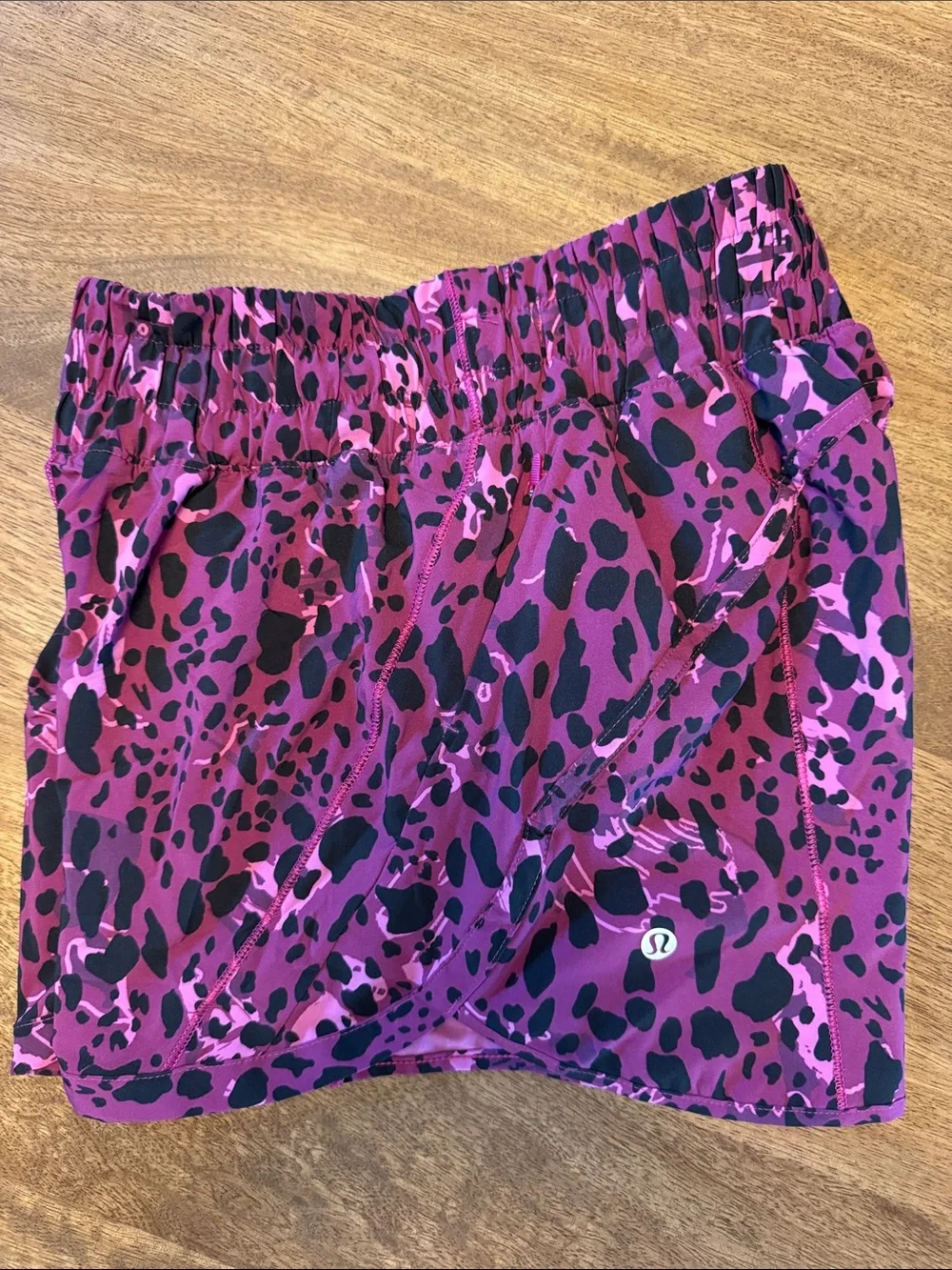 Lululemon Purple and Black Animal Print Short (with liner)