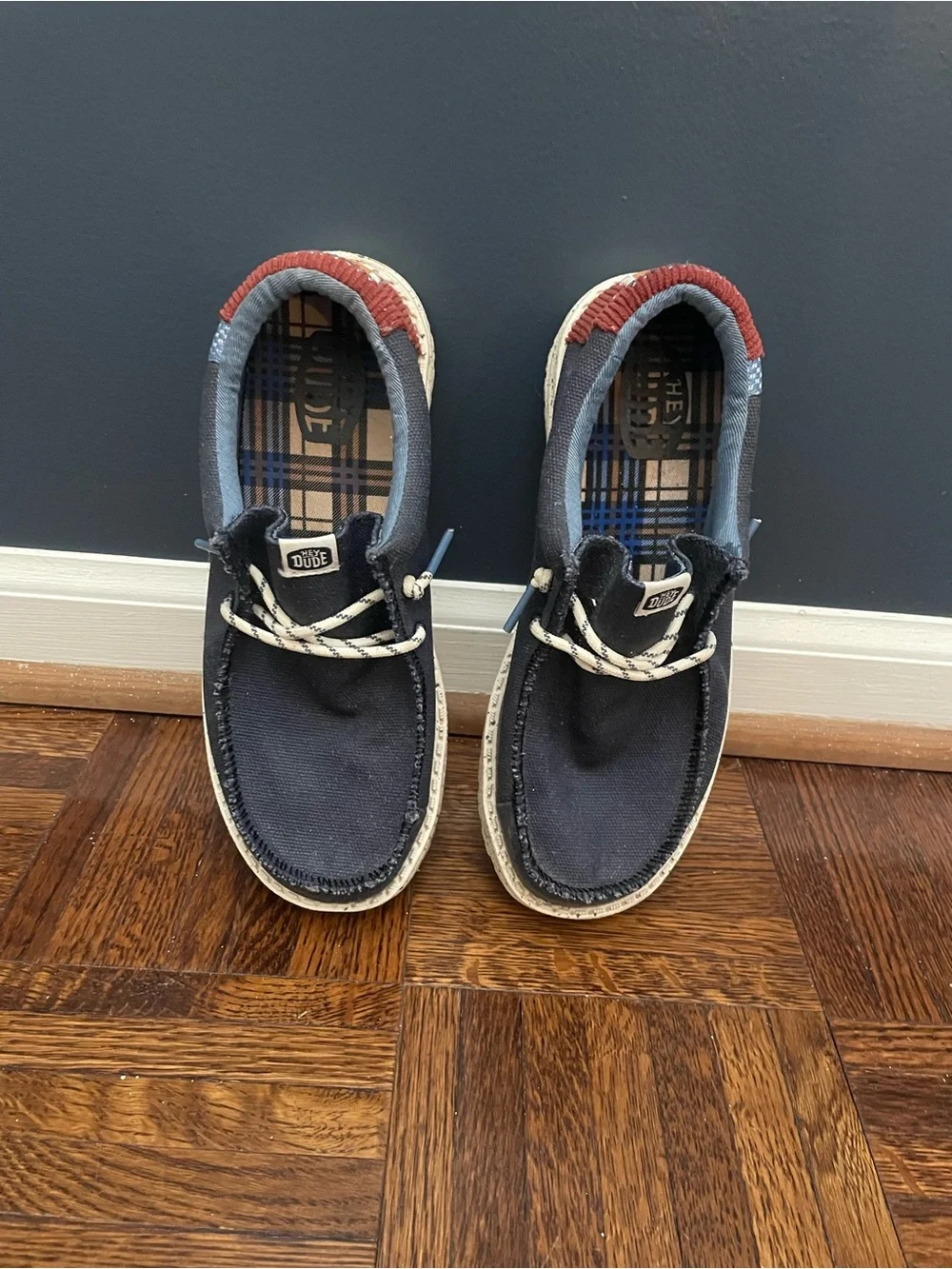 Hey Dude Navy Canvas Slip-Ons