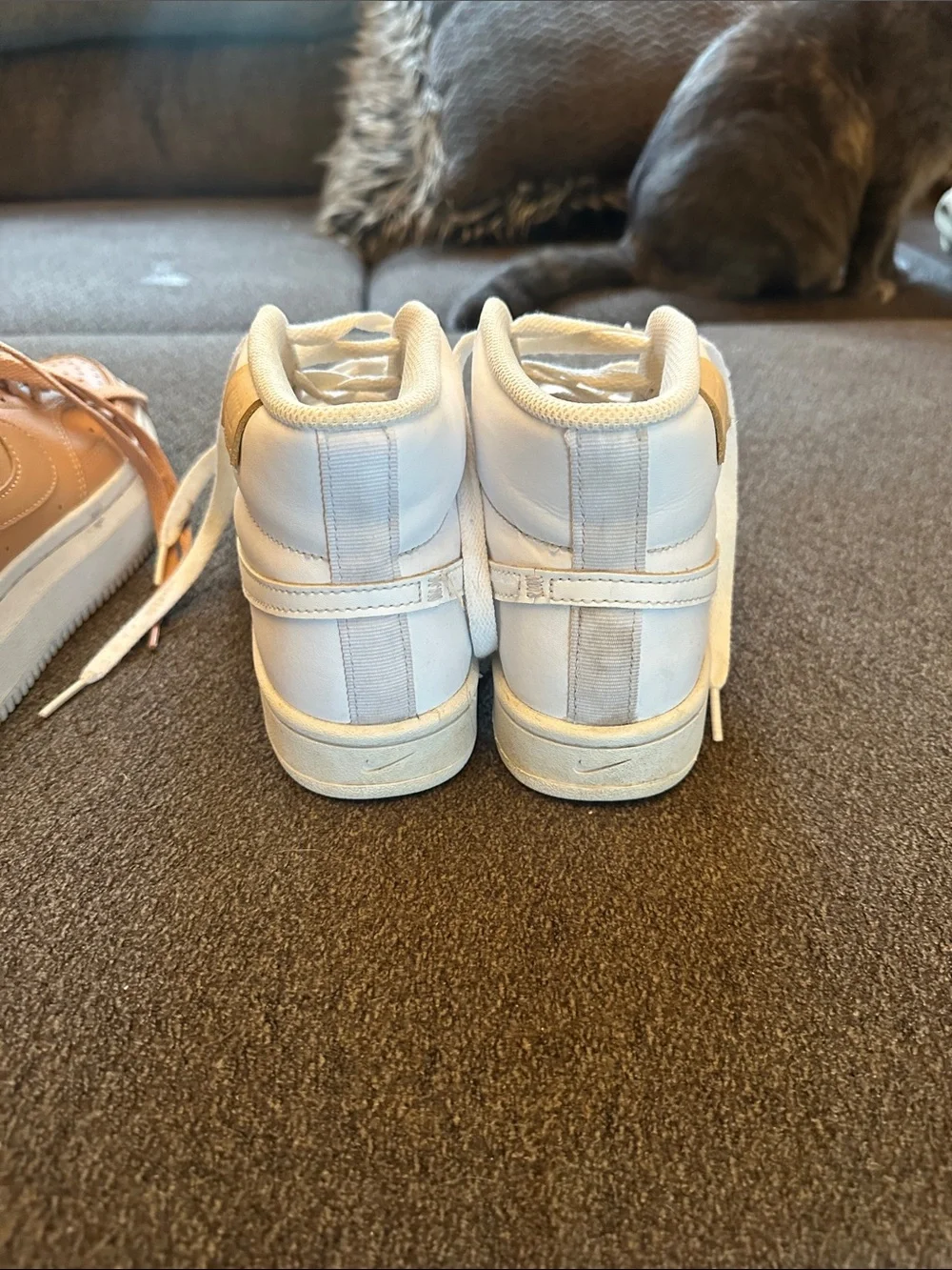 Nike Women's Sneakers in White, Cream, and Tan