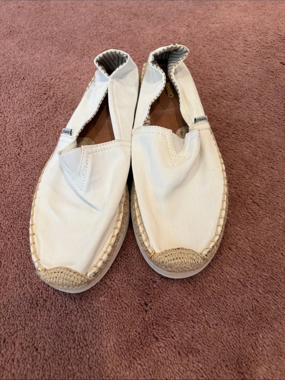 Joy&Mario shoes Trinity  sz 8.5  new condition red an white tan leather interior