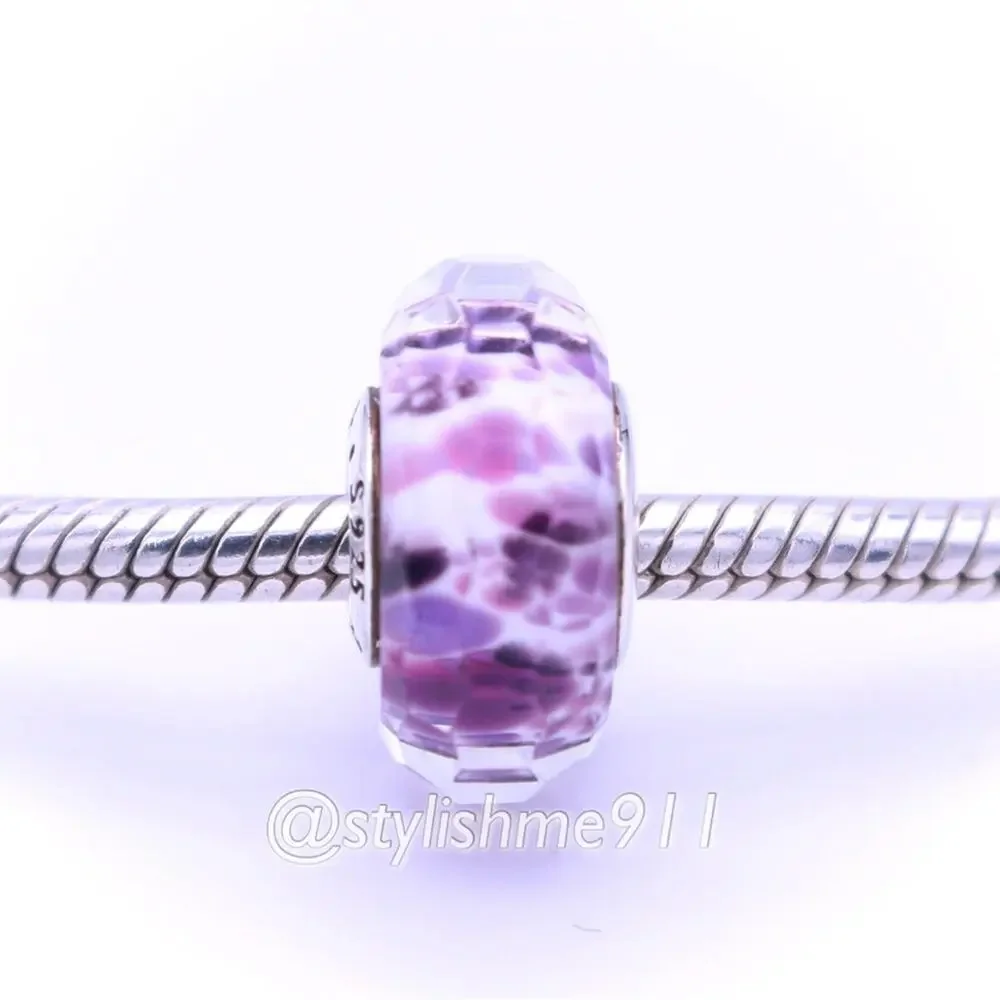 Authentic Pandora Shoreline Sea Glass Faceted Murano Charm - 791608