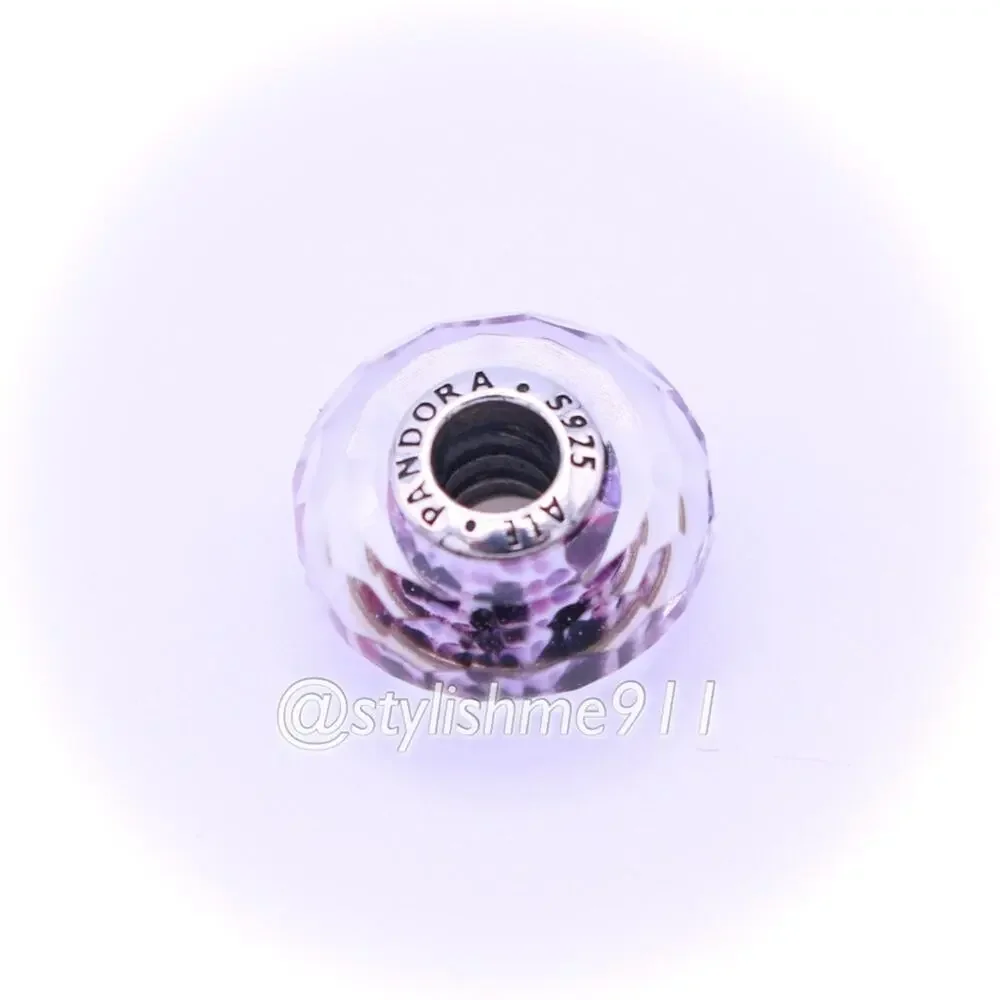 Authentic Pandora Shoreline Sea Glass Faceted Murano Charm - 791608