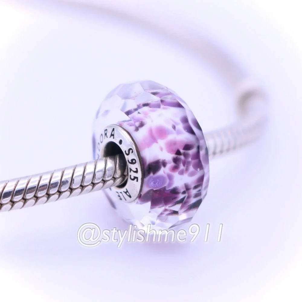 Authentic Pandora Shoreline Sea Glass Faceted Murano Charm - 791608