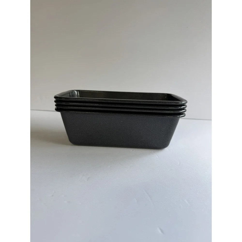 4Pcs Nonstick Carbon Steel Baking Bread Pan Mini Loaf Pans Small Banana Bread