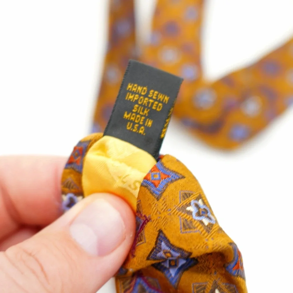 Robert Talbott Best Of Class Nordstrom Silk Tie Brown Woven Geometric Floral USA