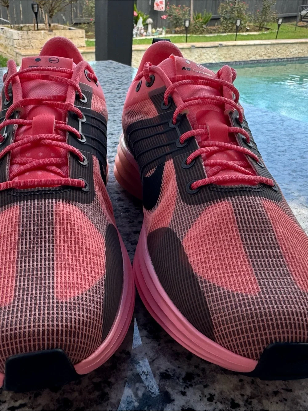 Nike Women's Lunar Running Shoes - Pink and Black