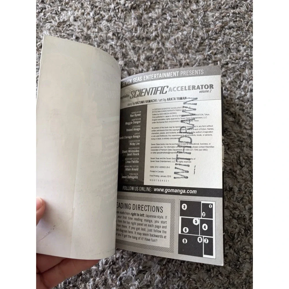 A Certain Scientific Accelerator Vol. 2 by Kamachi Manga Paperback Book