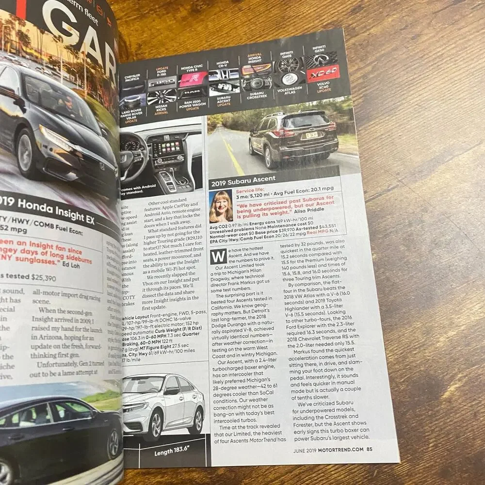 MOTOR TREND MAGAZINE-------JUNE 2019