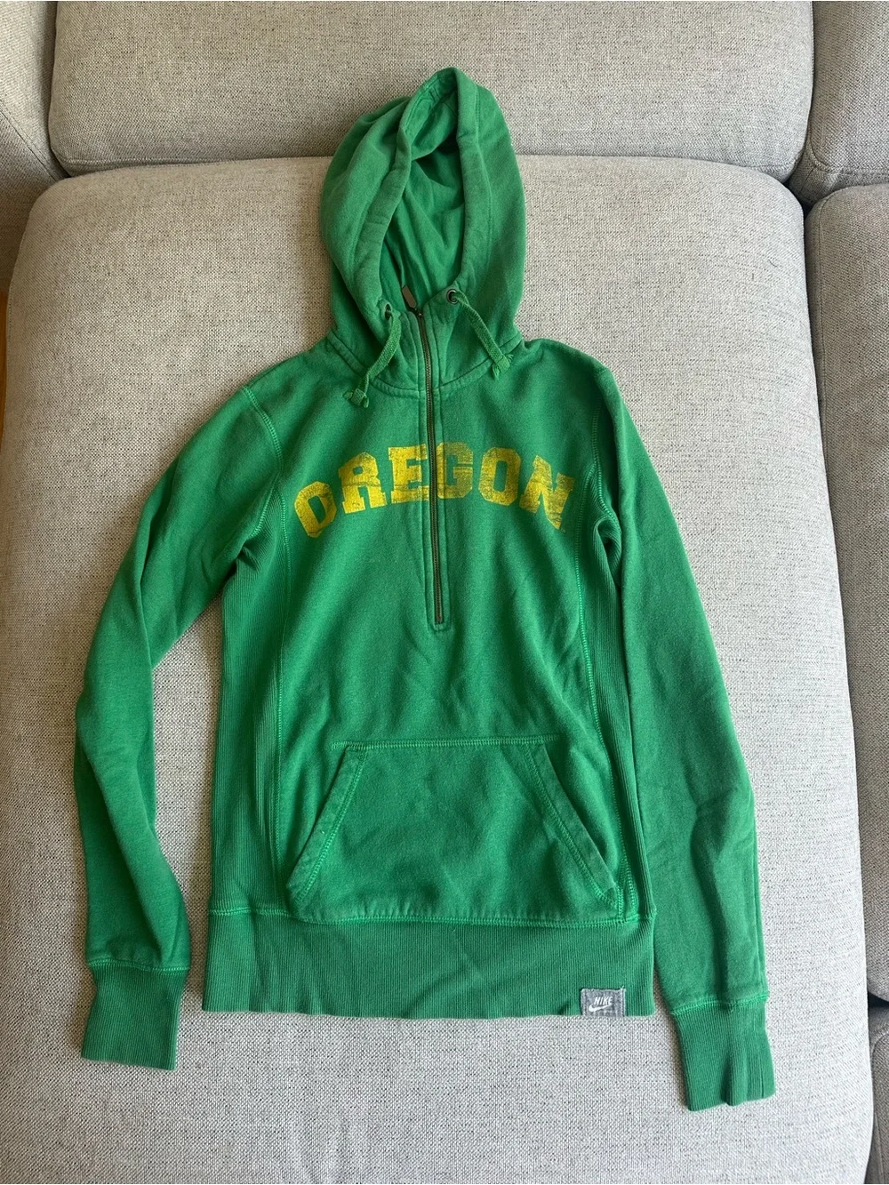 Nike University of Oregon Ducks Half Zip Hoodie Women's Small