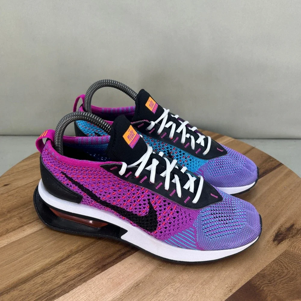 Nike Air Max Flyknit Racer Purple Blue Pink Sneakers FD0822-500 Womens Size 6.5