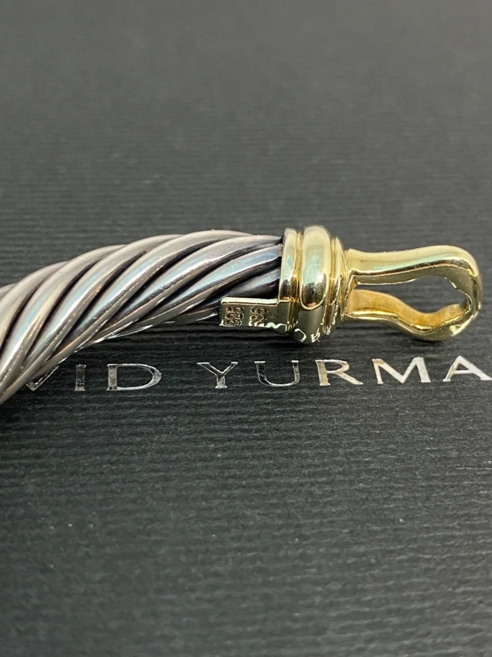 David Yurman Classic cable Buckle Bracelet 14K Gold Medium MSRP $2300