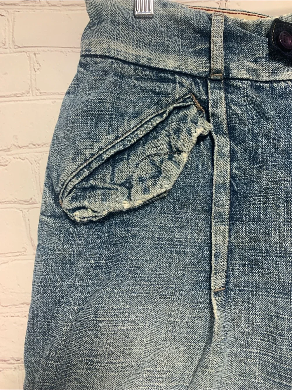 Marithe Francois Girbaud vintage frayed