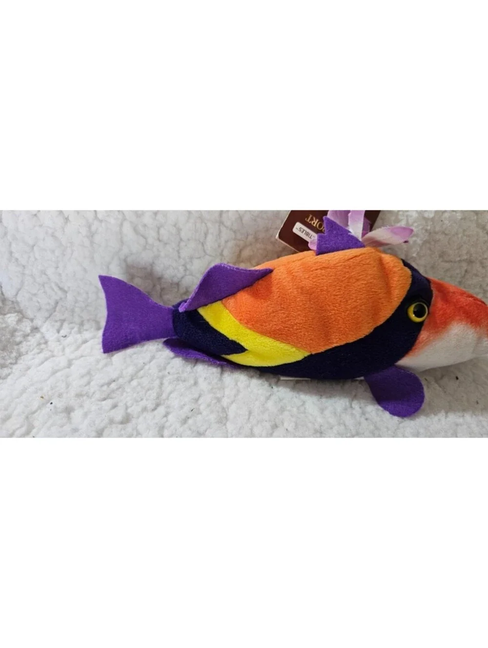 New 1998 Hawaiian Collectibles Humu Patchwork Fish Plush Passport Tag 9
