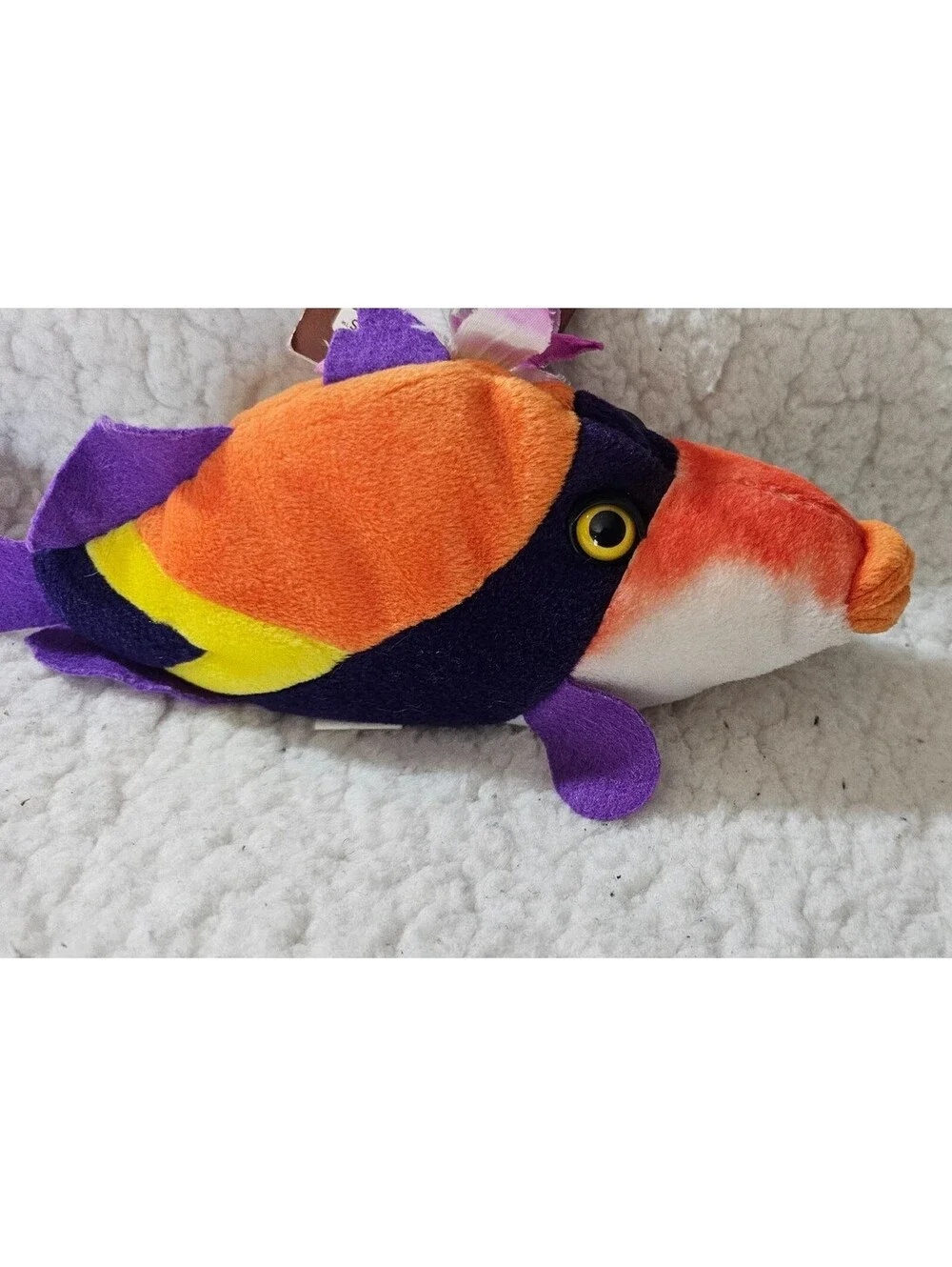 New 1998 Hawaiian Collectibles Humu Patchwork Fish Plush Passport Tag 9