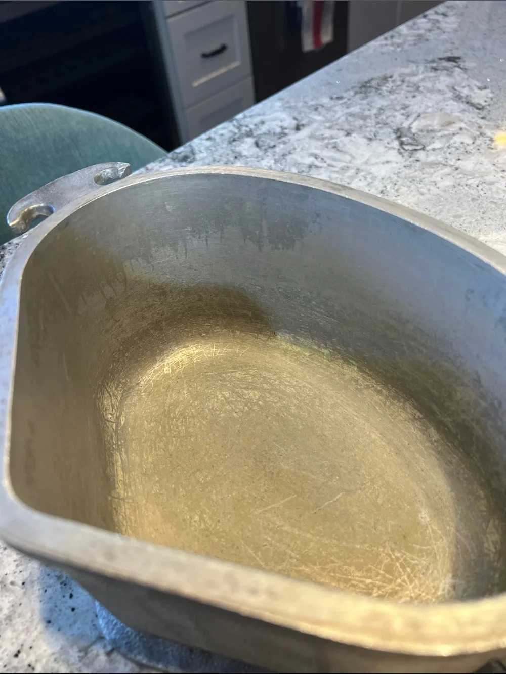 Vtg Guardian Service Cookware Triangle Heart Pot Casserole Pan w Metal Lid