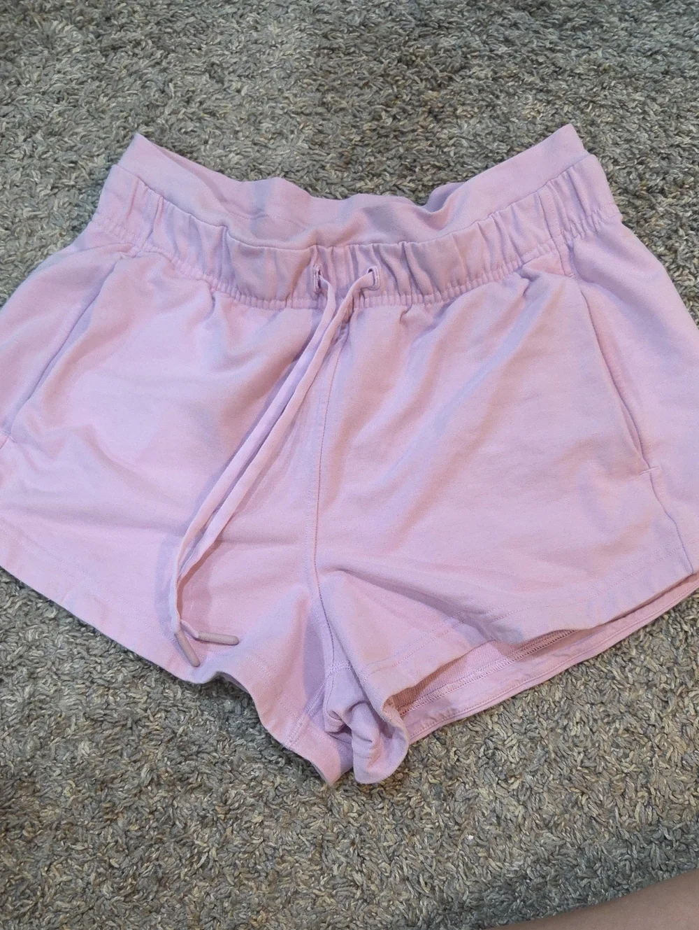 lululemon athletica Light Pink Drawstring Athletic Shorts