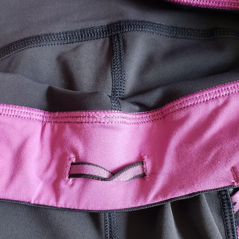 Lululemon What The Sport 2Pc Set Womens 4 Black Cheetah Print Short Bra W7B61S