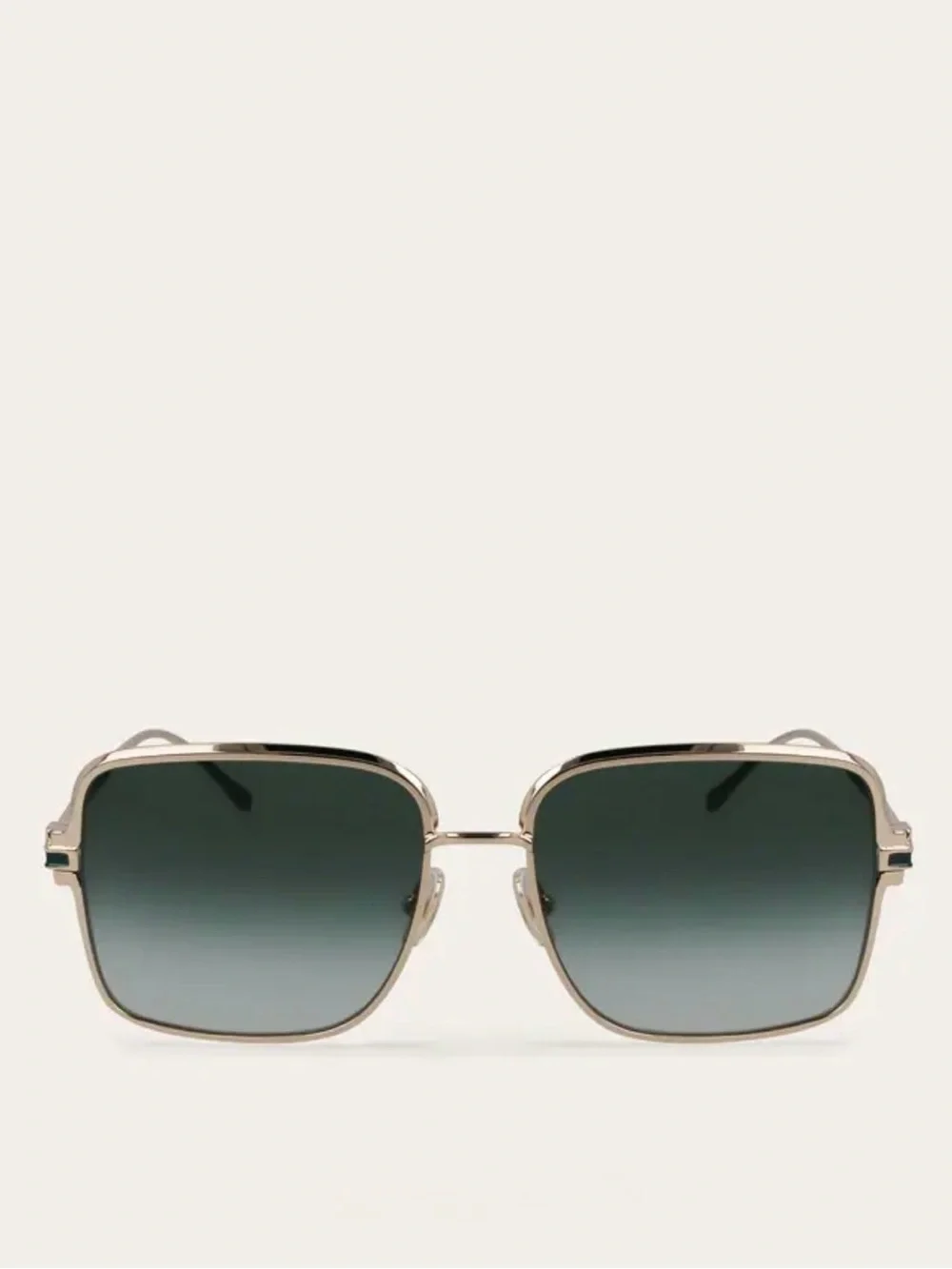 New Salvatore Ferragamo SF317S 750 Gold Frame Sunglasses with Dark Green Lenses