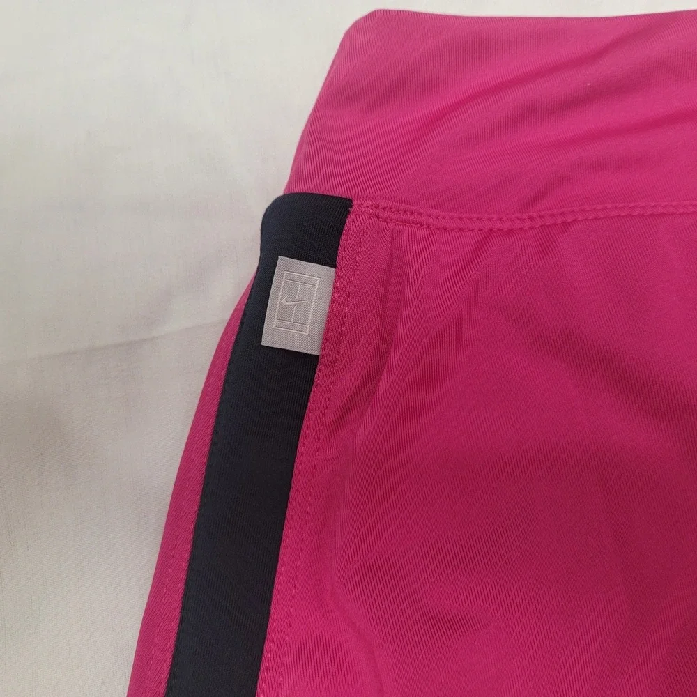 Nike Court Dri-FIT Skort Pink Navy Blue Athletic Skirt Women 1X 427073-681