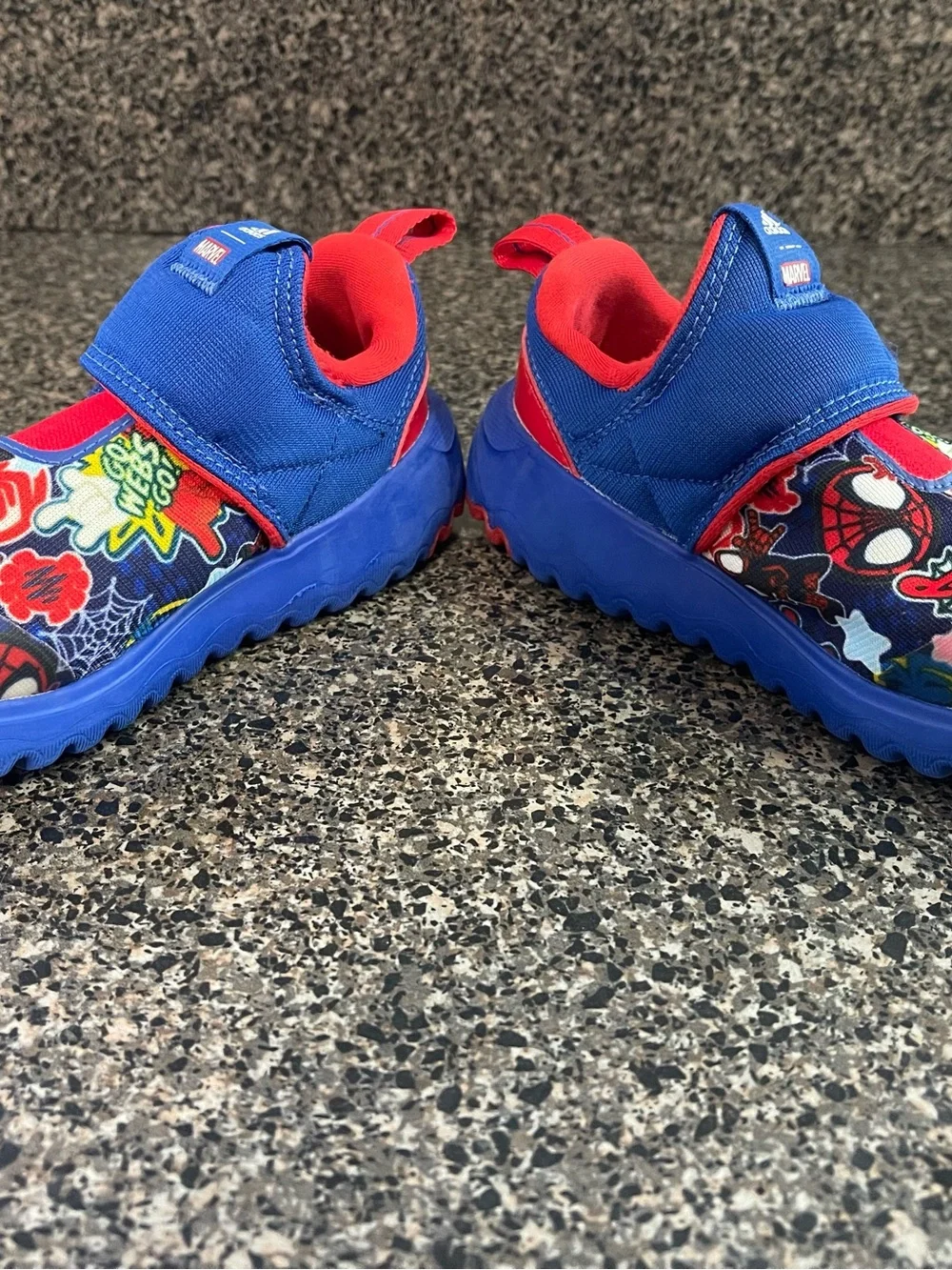 Adidas Marvel Spider-Man Kids Sneakers Blue Red GY9098 Size 10K