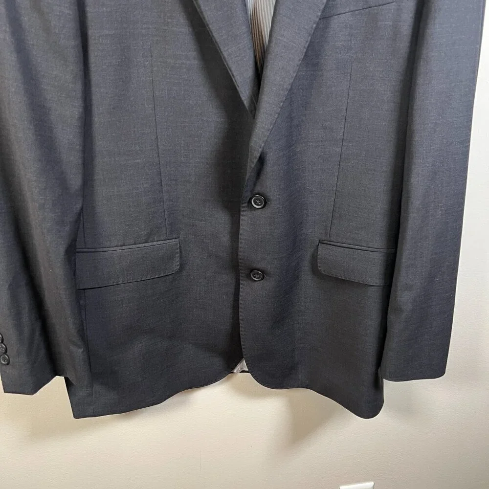 Brooks Brothers Explorer Blazer Jacket Size 44 L Madison Fit Gray Career Work