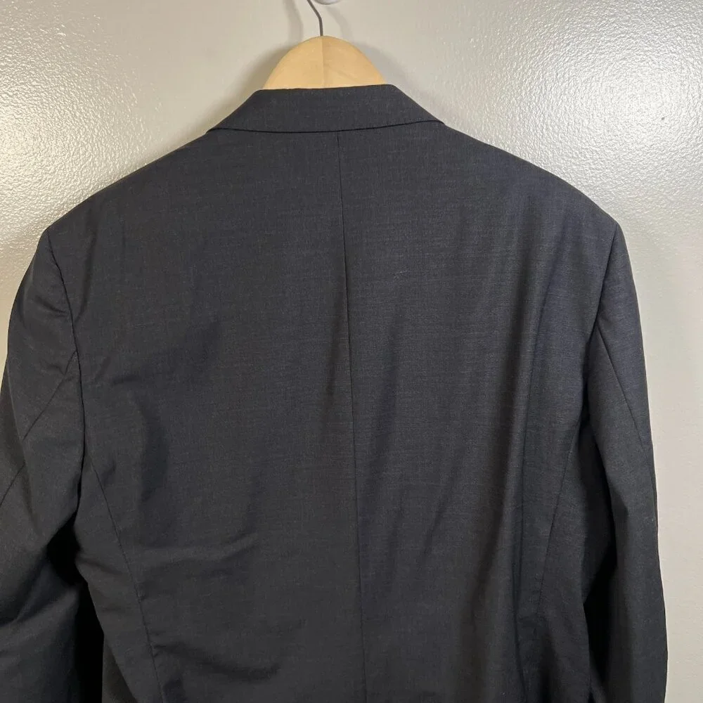 Brooks Brothers Explorer Blazer Jacket Size 44 L Madison Fit Gray Career Work