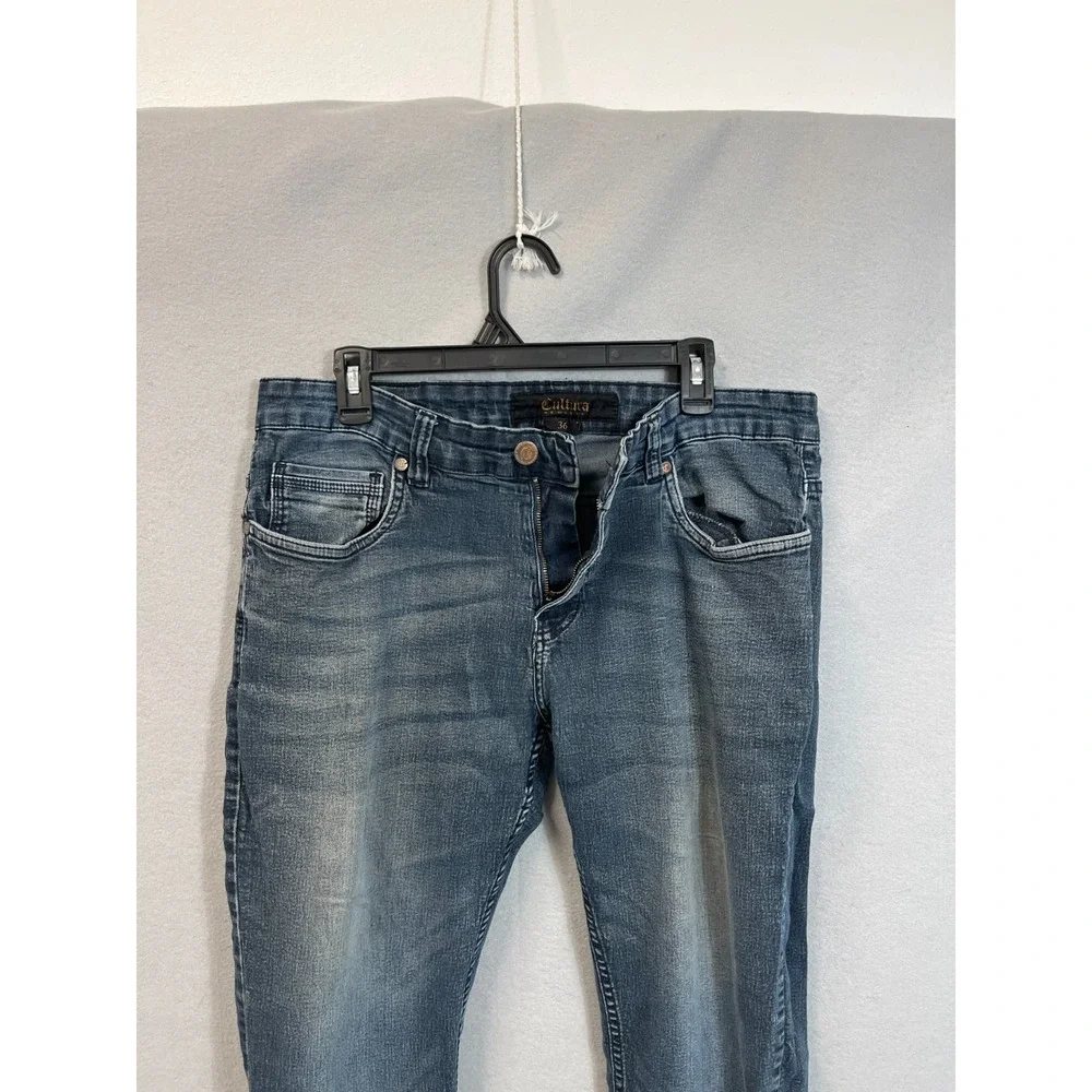 Cultura New York Jeans Mens 36 Blue Denim‎ 5 Pockets Everyday Wear Straight Leg