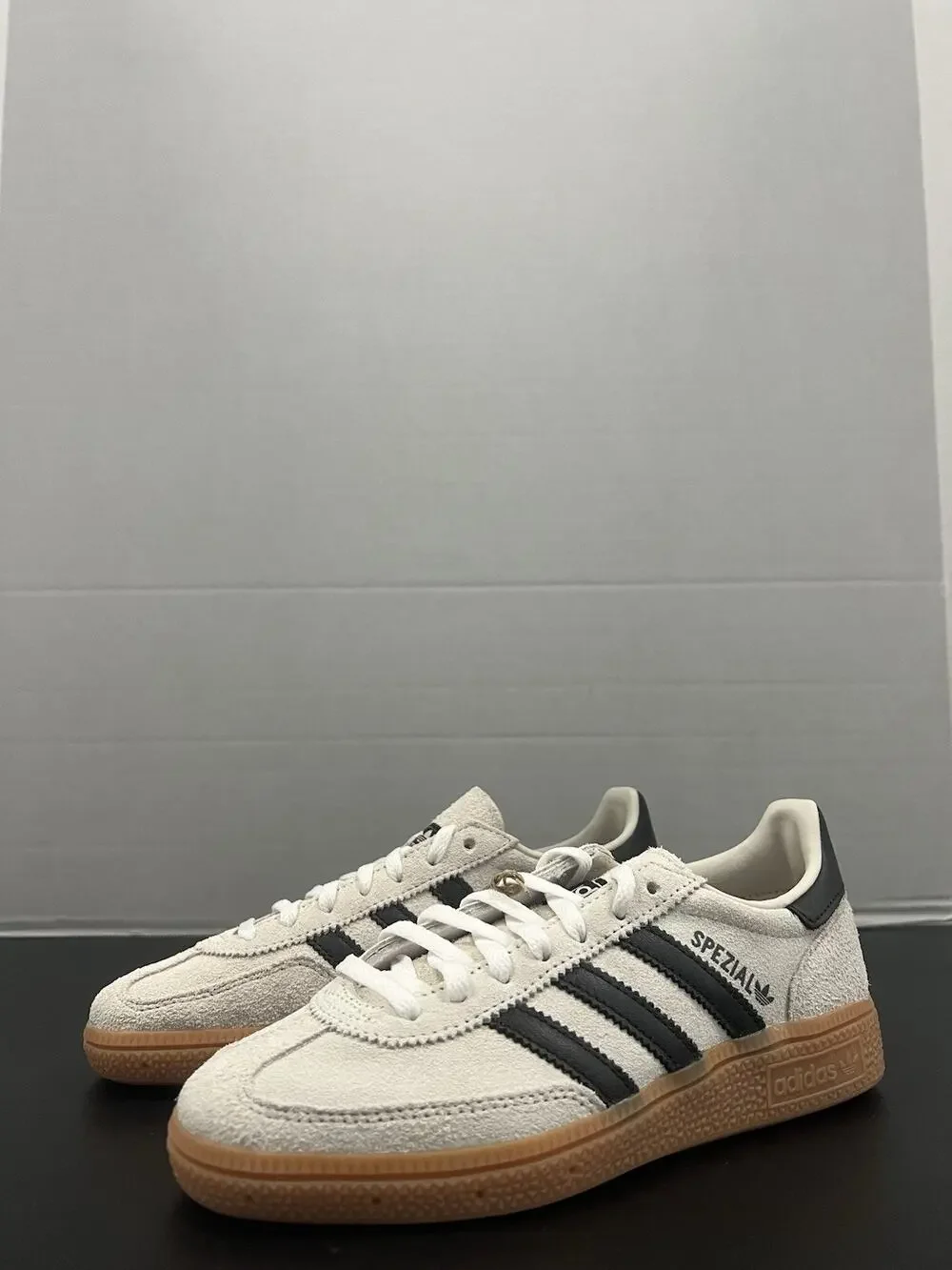 Adidas Handball Spezial Aluminium Black Gum IF6562 Size 8.5 Women Tan Suede