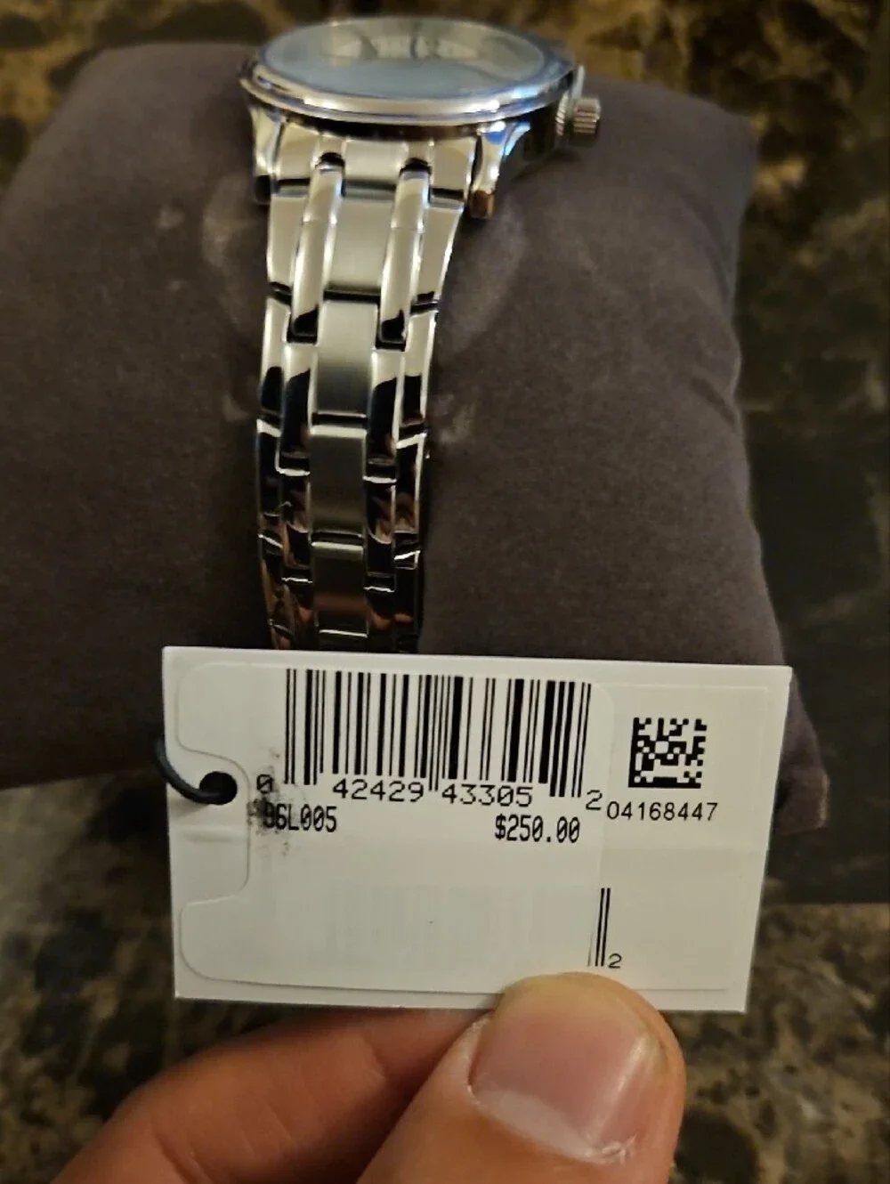 Bulova Silver Stainless Steel Bracelet Watch with White Dial