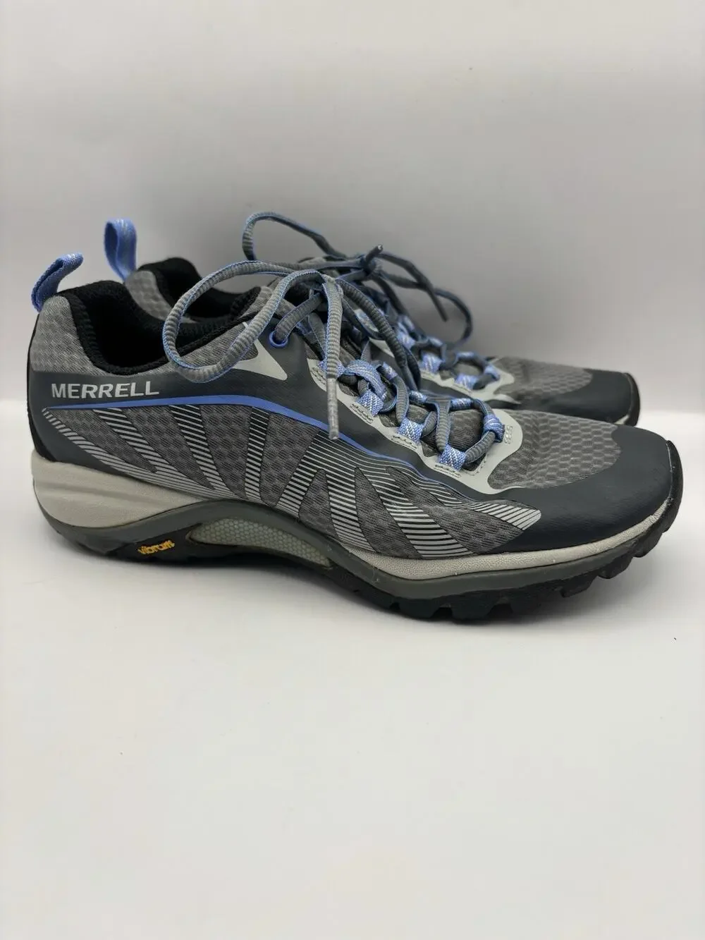 Merrell Siren Edge 3 Hiking Gray And Blue Sneakers Women Size 8.5