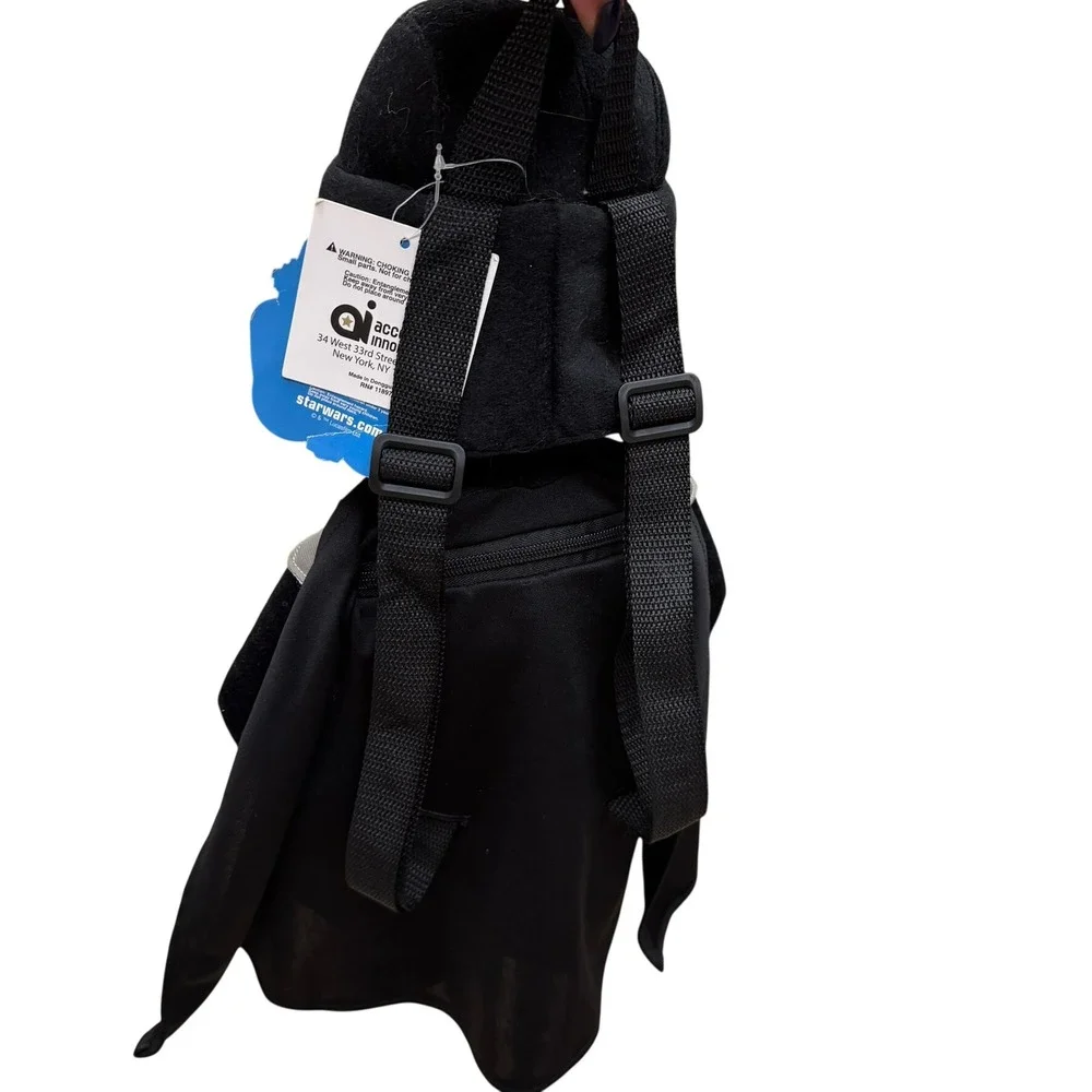 Accessory Innovations Darth Vader Plush Backpack Kids Black Star Wars Cape 19