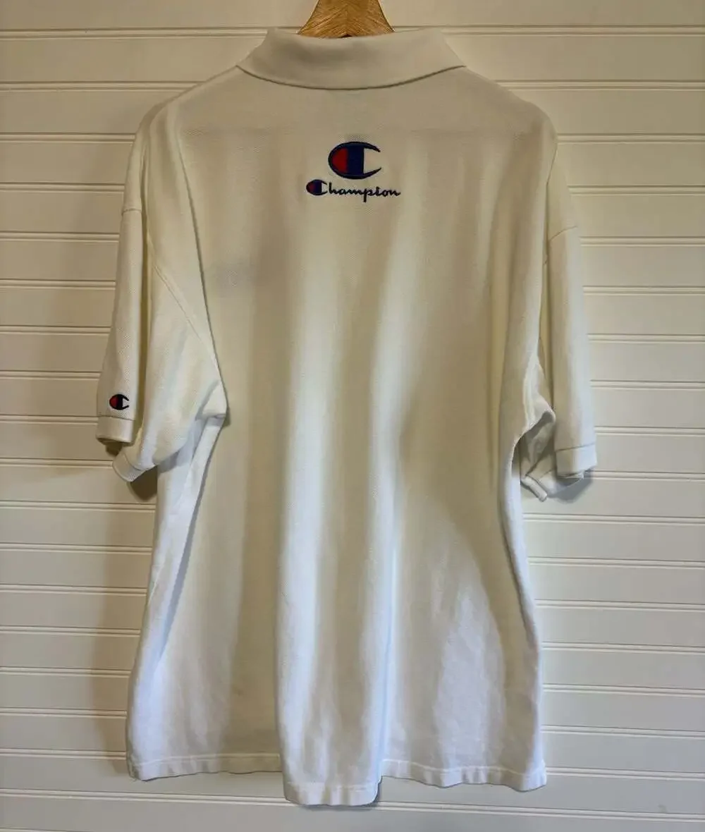 Vintage Champion NBA Los Angeles Clippers Polo Shirt White XL Sports Streewear