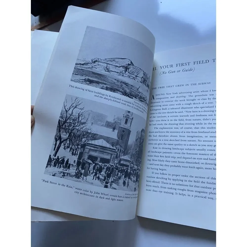 1969 Vintage The Pleasures of Sketching Outdoors Clayton Hoagland Vintage Book