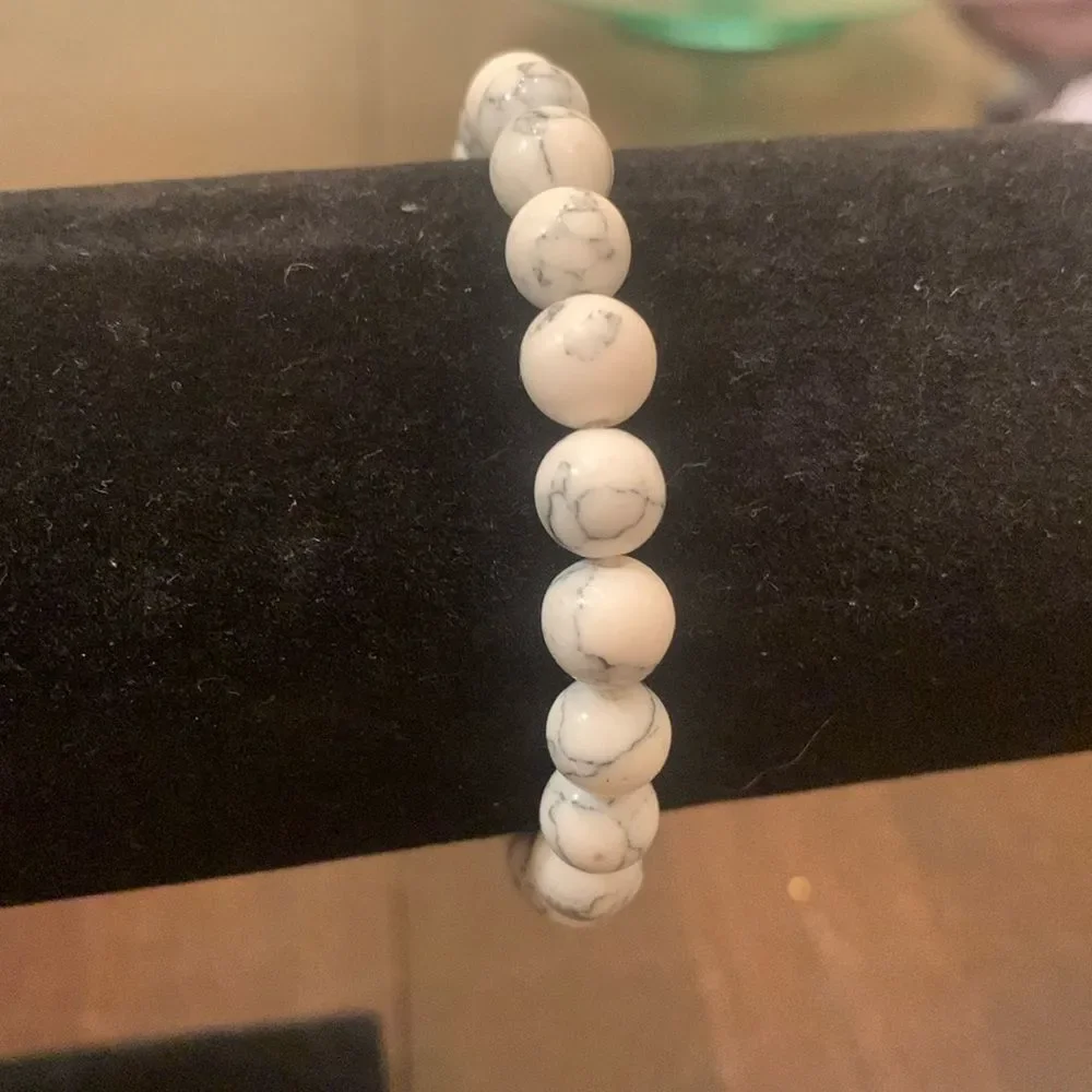 White Marble Stretch bracelet