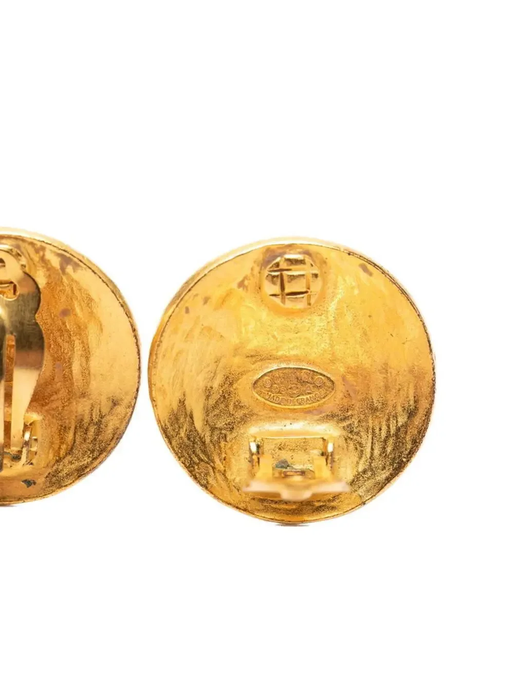 Chanel Cc Logo Round Clip-On Earrings #287802C71B