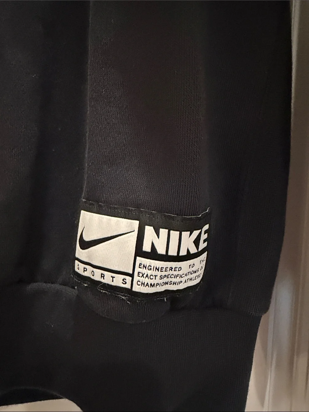 Nike Black Crewneck Sweatshirt with White Embroidered Logo