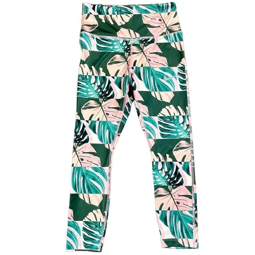 Nike Dri-Fit Botanical Leaf Floral Cropped Leggings Small