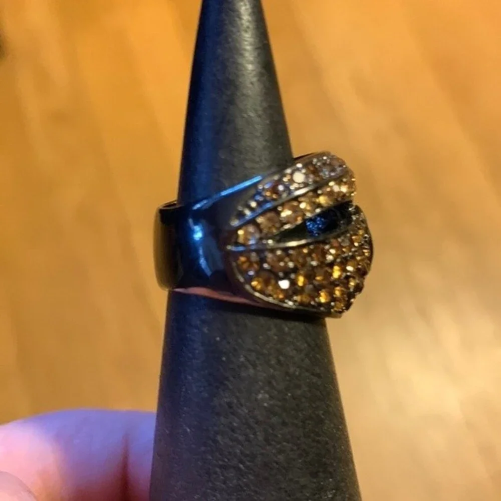 N/A brown rhinestone large