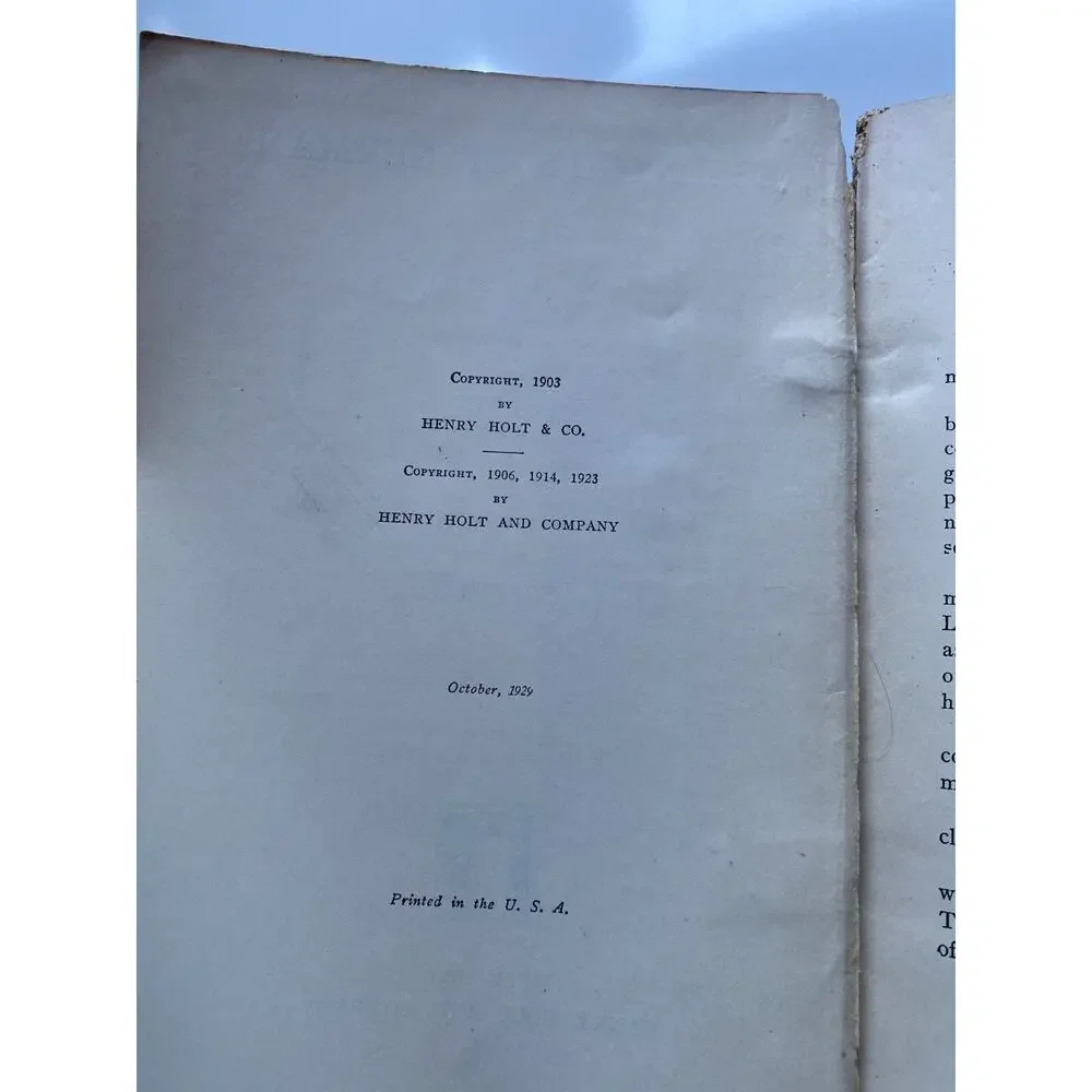 Fifth Edition 1929 Essentials of German B. J. Vos Henry Holt & Co Vintage Book