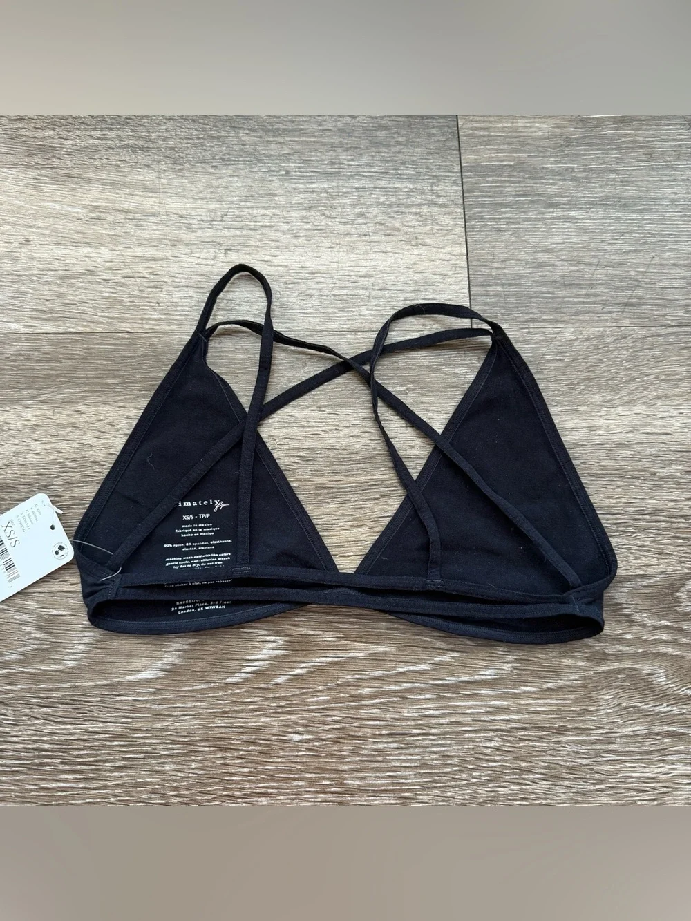 NWT Free People Intimately Strappy Black Bra