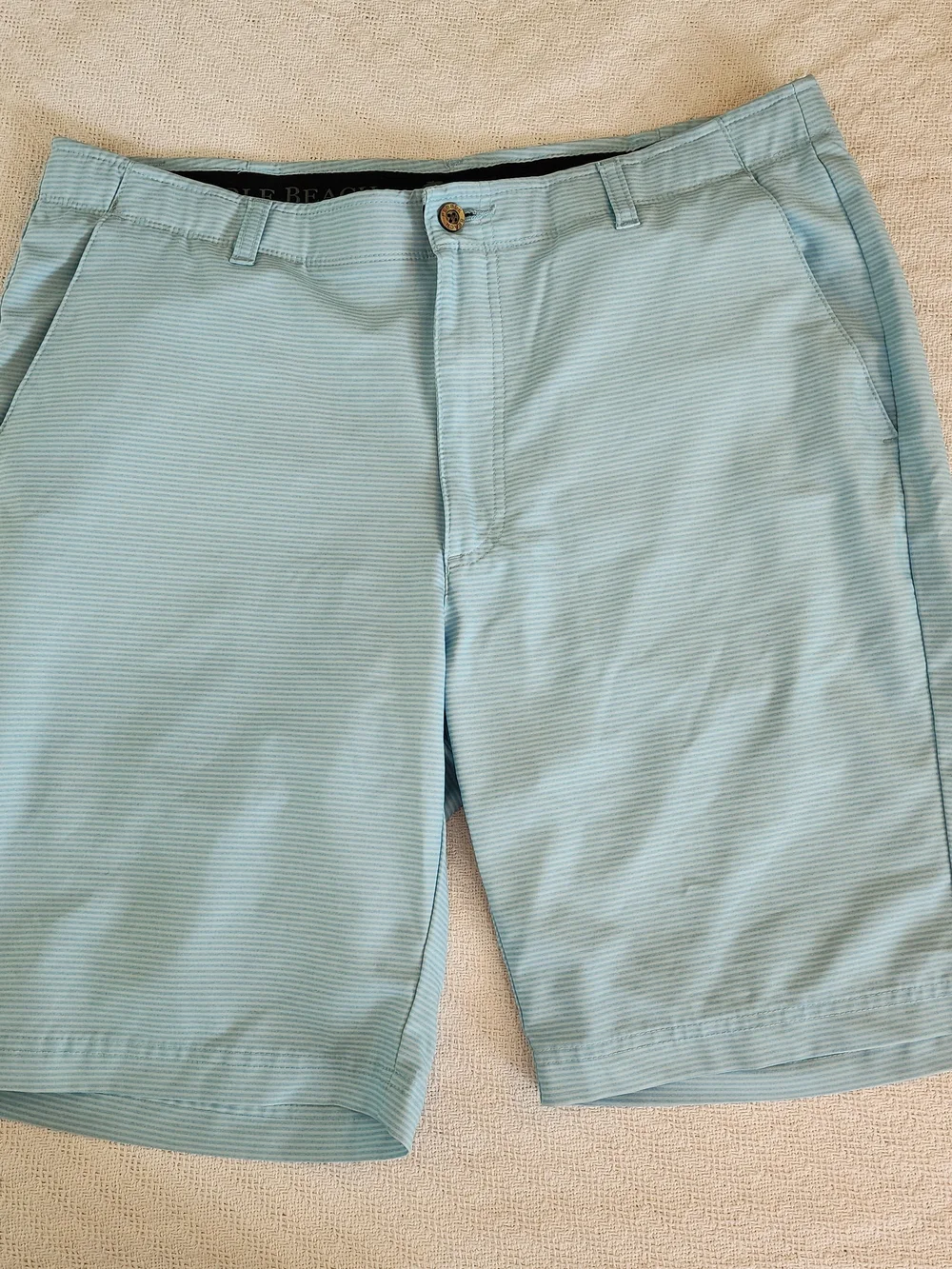 Pebble Beach Performance Golf Shorts Men’s Size 36 Blue Micro Stripe